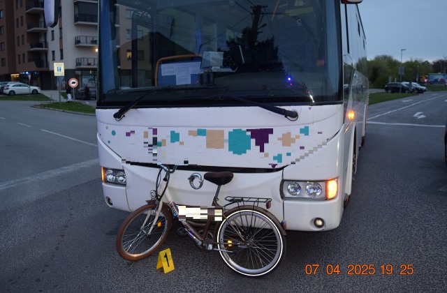 Nehoda, autobus, cyklistka, Dunajská Streda